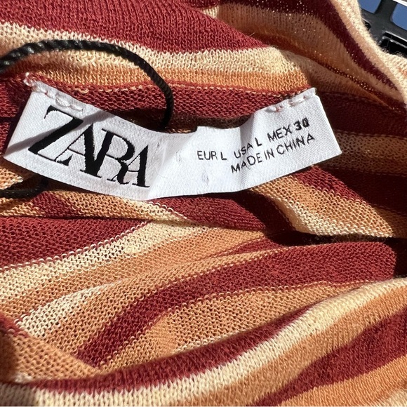 ZARA PRINTED KNIT TUNIC DRESS SPECIAL EDITION BRICK size Large NWT - Picture 14 of 15